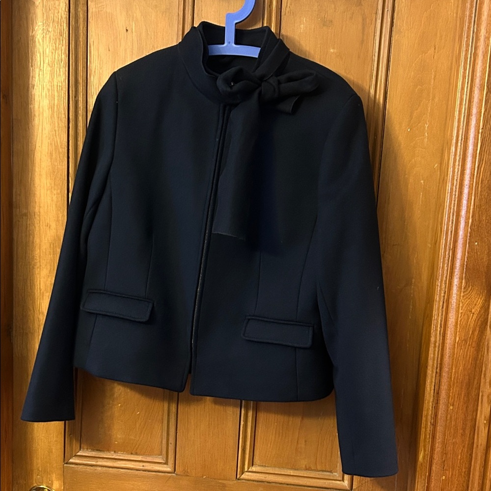 Banana Republic Navy Bow-Accent Blazer